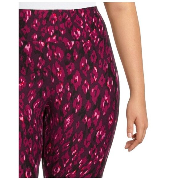 Terra & Sky Women's Printed Leggings, Cheetah Pink - Picture 5 of 5
